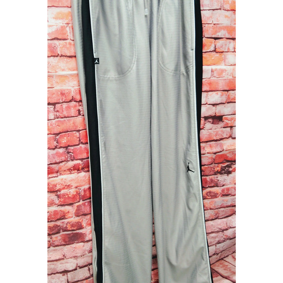 Jordan Track Pants Large Gray Straight Elastic Waist Drawstring Ankle Zip - Picture 7 of 9
